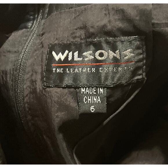 Vintage Wilson's Leather Black Mini Skirt Sz 6 NEW! Classic Timeless Mob Wives - Picture 5 of 9